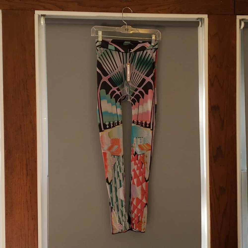 SKIMS Art Deco Train Summer Mesh leggings pants XL NWT - Picture 2 of 8